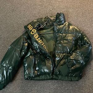 Green Puffer Designer Jacket